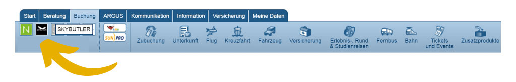 vor9 SKYBUTLER auf der Schmetterling Plattform