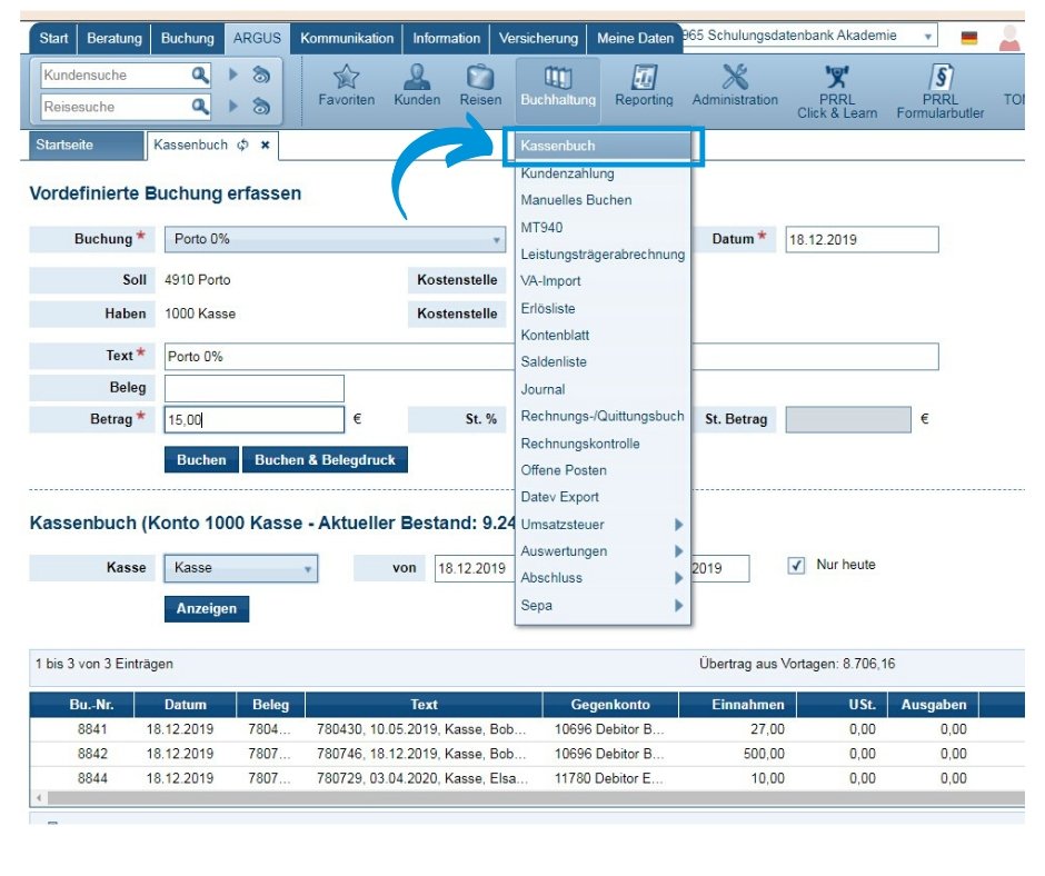 ARGUS Tipp: Kassenbuch Midoffice