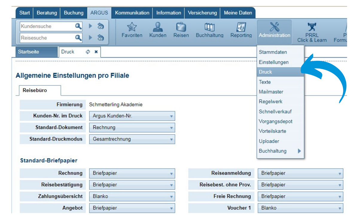 ARGUS-Tipp: Druckeinstellungen